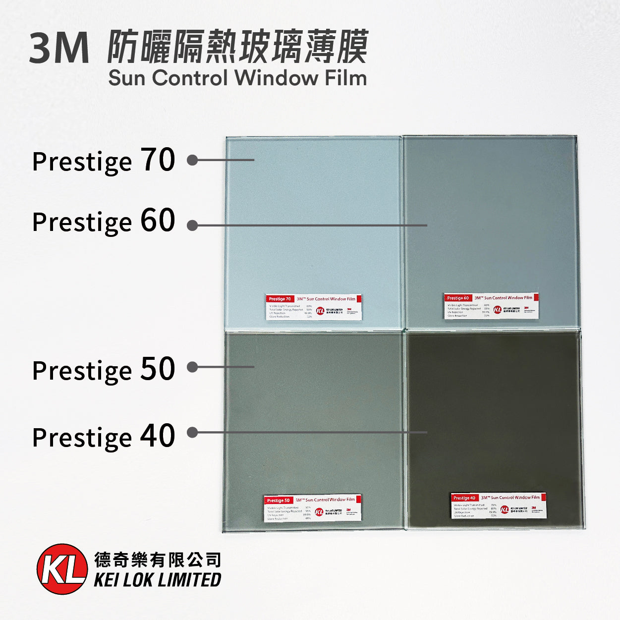 【DIY尺寸】3M 防曬隔熱玻璃薄膜 Prestige 70