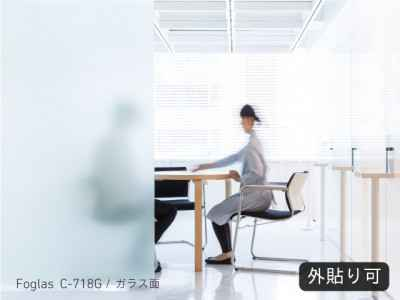 中川化學株式會社 Nakagawa Chemical - Foglas Regular 磨砂玻璃薄膜裝飾薄膜 -C-718G サンドホワイト室外貼